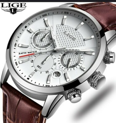New LIGE Fashion Watch waterproof Chronograph Sport Date extras