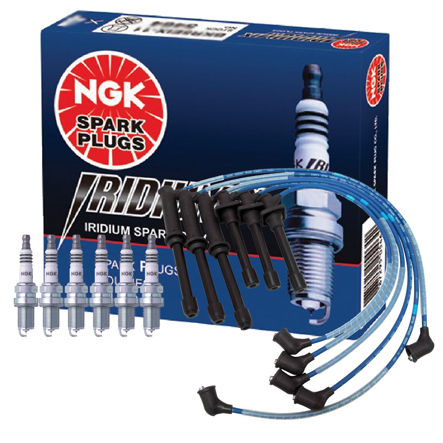 NGK Wire  6 Iridium IX Spark Plugs Kit For Mazda MX-3 1.8 V6 Naturally Asp