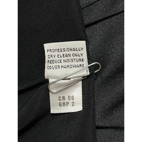 ST. JOHN Black Silk Pleated V-Neck Tuxedo Underpinning Blouse Camisole SZ 14 NWT - Picture 10 of 10