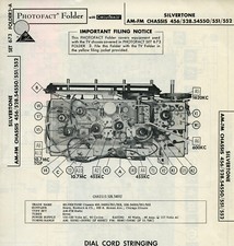 VTG Sams Photofact Schematics Silvertone am/fm Model #456/528.54550/551/552 SFF8