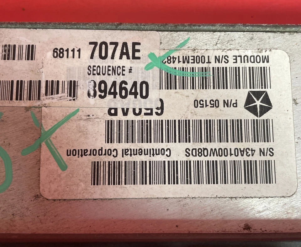 12 Dodge Durango 3.6 ECM ECU P68111707AE Garantía Foto 2 de 3