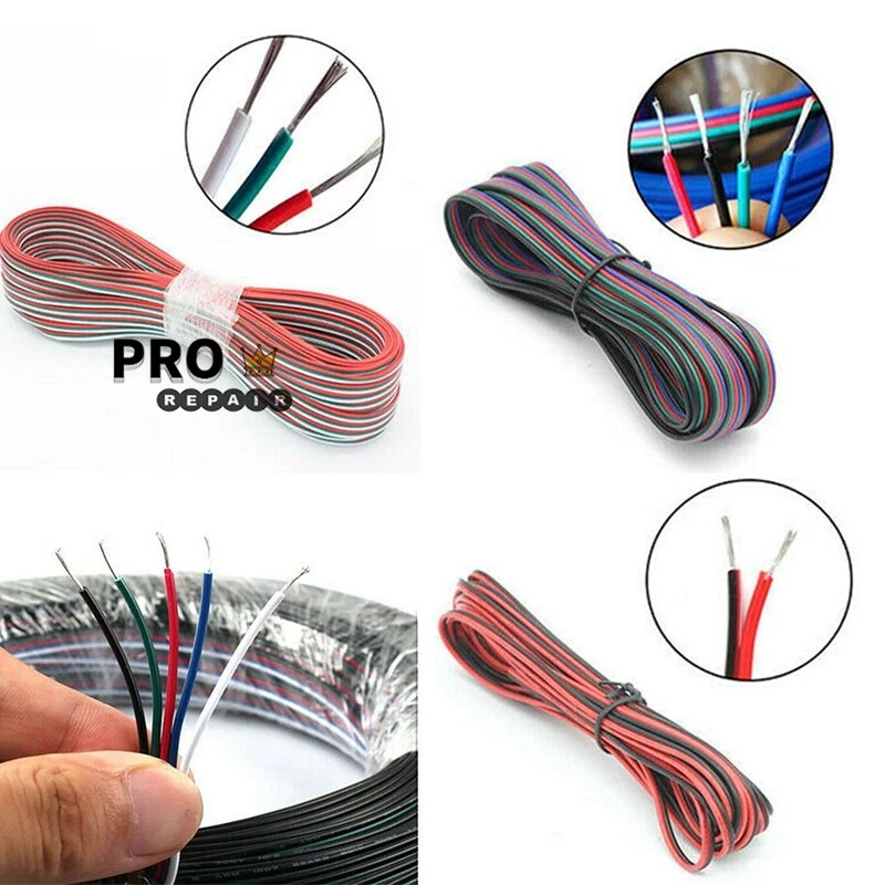 2/4/5 Pin 10M 32Ft Extension Wire Cable Cord For LED Strip Light 3528 5050 5630 - Image 4 of 4