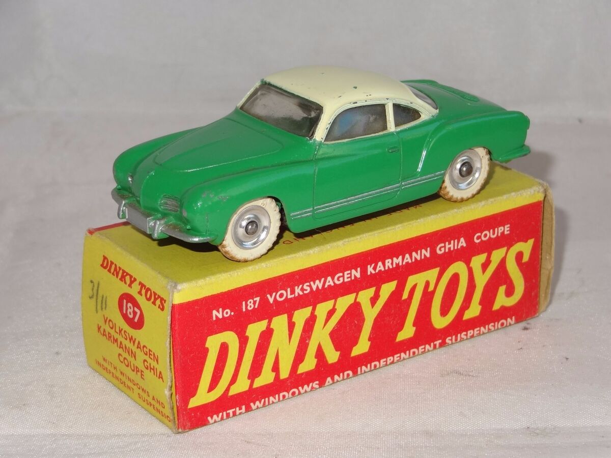 ミニカー Dinky Toys Volkswagen Karmann Ghia Coupe dinky VW VOLKSWAGEN KARMANN GHIA COUPE rare green -187 | eBay