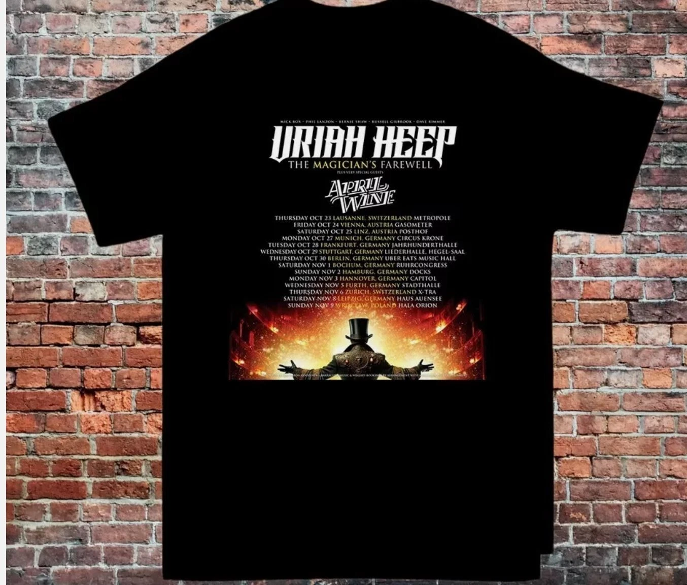 Uriah Heep & April Wine Tour 2025 T-Shirt
