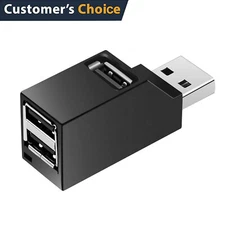 3 Port USB Hub USB 2.0 High Speed Hub~Splitter Box For PC Notebook-Laptop US