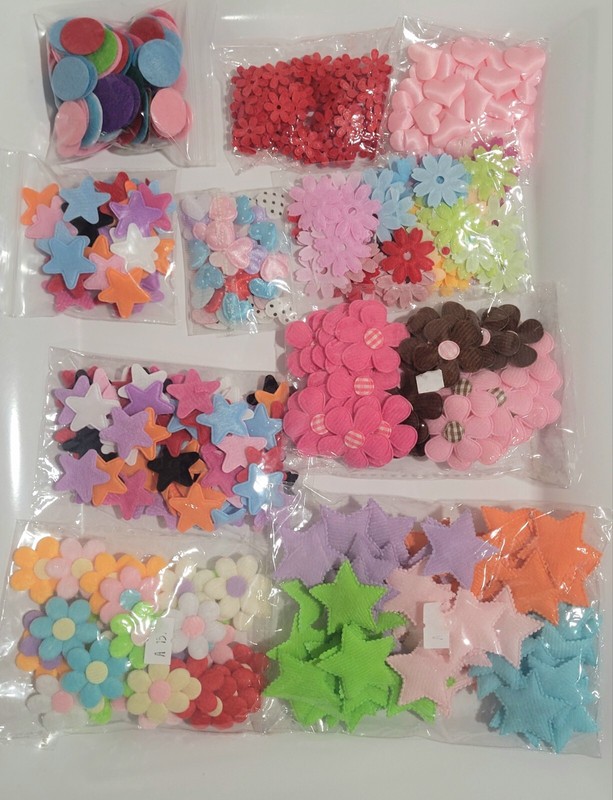 BIG CRAFT LOT Destash Mix Embellishments Appliques Journal Hair Bows headbands +