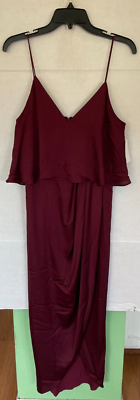 shona joy burgundy dress Shona Joy Lucia Lace Midi Dress