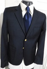 BROOKS BROTHERS BOYS SIZE 18 NAVY 2 BUTTON SPORTCOAT W/GOLD BUTTONS