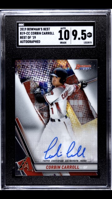 2019 Bowman's Best - Best of ‘19 Autographs Corbin Carroll #B19-CC SGC 9.5/10