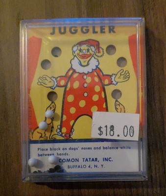 1957 JONGLEUR Geschicklichkeit ''Wackelpuzzle'' Common Tatar Inc. Vintage Spielzeug