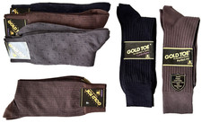 90s Gold Toe Socks Shoe 7.5-12 SET 6 Concord Monroe Canterbury Perfect NEW