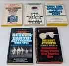 Lot of 5 UFO Vintage Paperbacks Flying Saucers Ancient Aliens Weird History 70s