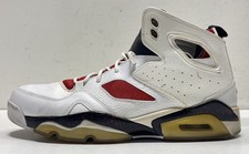 Nike Jordan Flight Club 91 White Gym Red Black Basketball Shoes Size 10.5