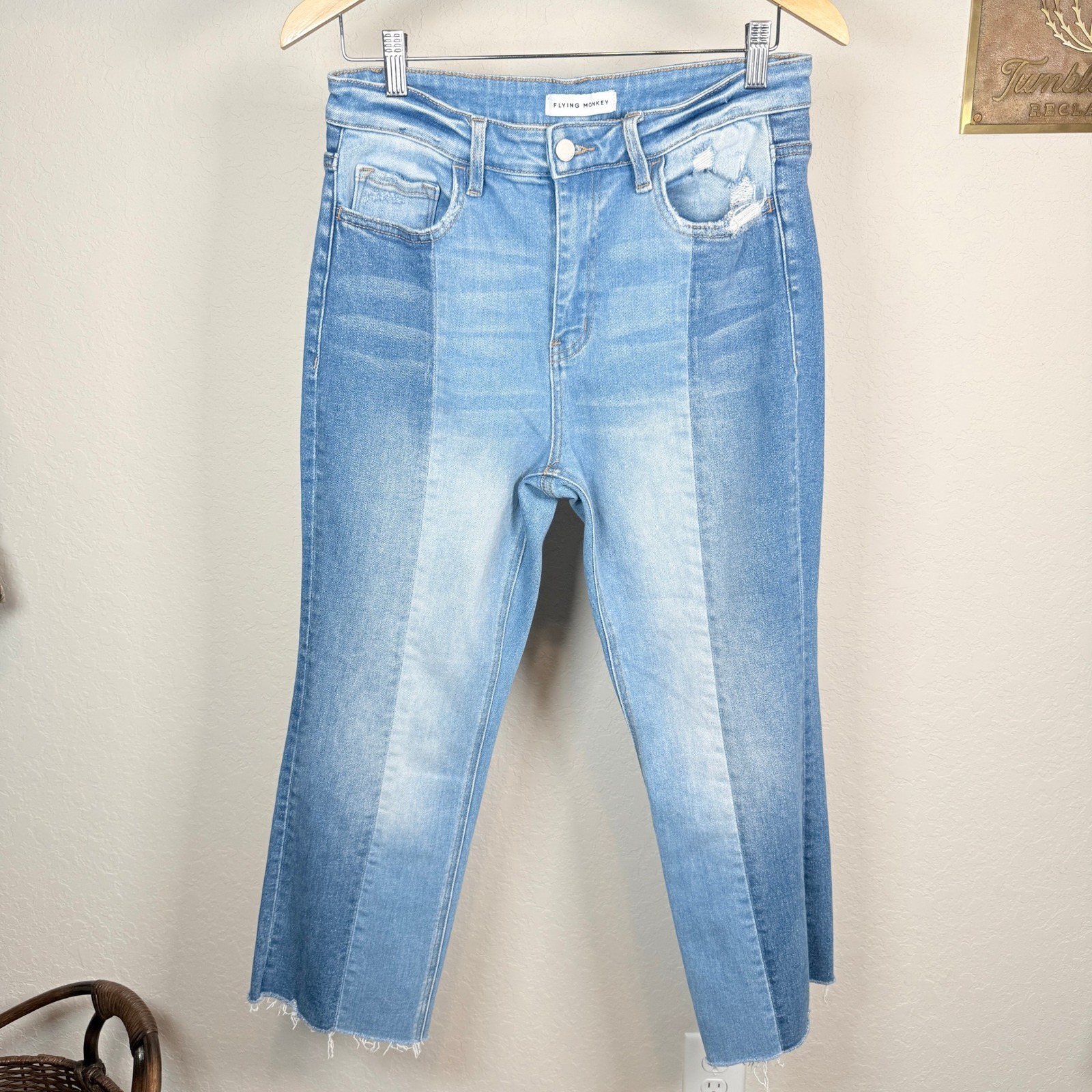 Flying Monkey Womens Two Tone Patchwork Straight … - image 10