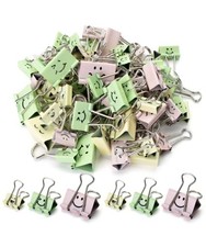 Mr. Pen- Cute Binder Clips, 80Pcs, Assorted Colors and Sizes, Medium and Small,