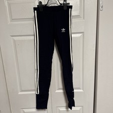 Adidas Orig 3 Stripe Tights - Womens Navy - Run Gym Leggings - New Size XS