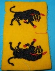 WW2 11th ARMOURED DIVISION FORMATION MILITARY PATCH UNCUT PAIR WORLD WAR II