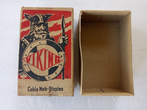 W.W. CROSS Co. JAFFREY NH VIKING Cable Nob Staples No. 131 EMPTY Advertising Box - Picture 7 of 15