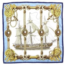 Hermes Tribord Carre 90 Silk 100% Scarf Multicolor