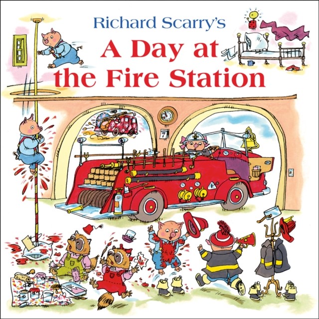 A Day at the Fire Station by Richard Scarry (Paperback Book)