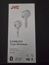 JVC True Wireless Headphones with Charging Case, White, HA-A8TW