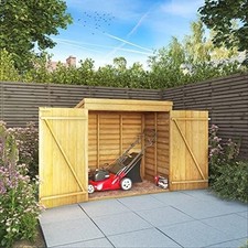 Wooden Garden Shed 5x3ft Overlap Pent Roof Lawnmower Storage