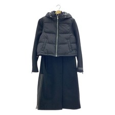MOOSE Knuckles 2 Way Down Vest Long Coat S Black Women Used KLDR-0