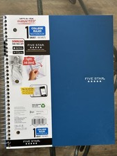 Five Star 1-Subject Wirebound Notebook 100 Pages College Ruled 8.5x11 Dark Blue