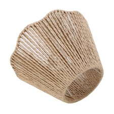 .Rope Woven Desk Lampshade E27 E14 Decorative Waving Hem Lamp Shade For Kitchen