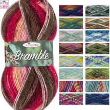 King Cole Bramble DK Double Knitting Self Striping Yarn 100g Acrylic Wool Ball