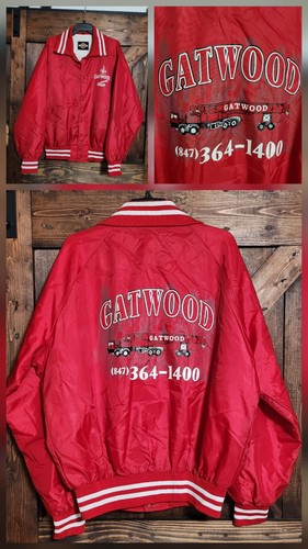 VTG 1980s Snap Jacket Gatewood Crane Arlington Heights IL USA CHICAGO Excellent