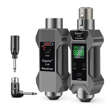 UHF Wireless XLR Transmitter Receiver, Dynamic Microphone Adapter, 8 Hours ...