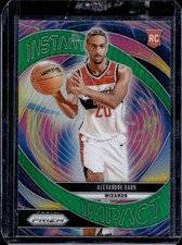 2024-25 Panini Prizm Alexandre Sarr Instant Impact RC Green Rookie #1 Wizards