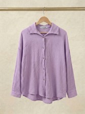 Musselin Bluse Fliederfarbend