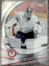 2026 Topps Chrome Olympics Jake Oettinger - USA Hockey #81 base