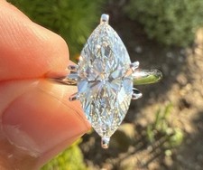2.Ct Marquise Cut Natural Diamond Solitaire E...