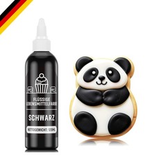 Lebensmittelfarbe Flüssig Schwarz 120ml zum Backen, Kuchen, Fondant
