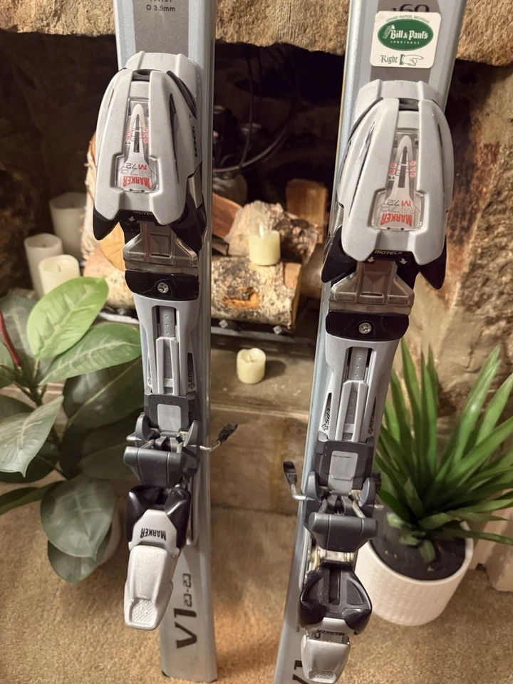 Esquí Volkl 160 con fijaciones de marcador. Un par de esquís clásicos hechos en Alemania y encuadernación Foto 4 de 4