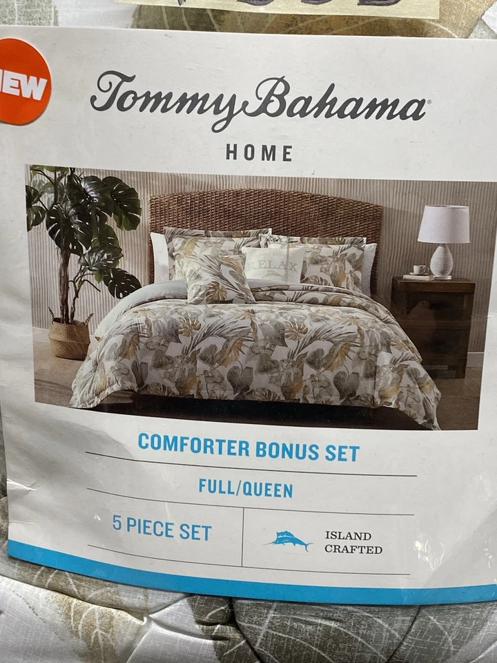 Juego de 5 edredón Tommy Bahama Raw Coast Queen nuevo Foto 3 de 4