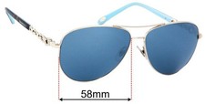 SFx Replacement Sunglass Lenses fits Tiffany  Co TF 3049-B - 58mm Wide