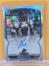 2023 Bowman Chrome Prospect Paul McIntosh Auto Refractor /499 #CPA-PM 1st Bowman