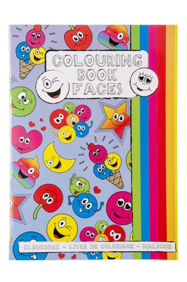 A4 Emotion Gesichter Malbuch mit Aufklebern - Party Tasche Spielzeug Füllung Geschenke Kinder