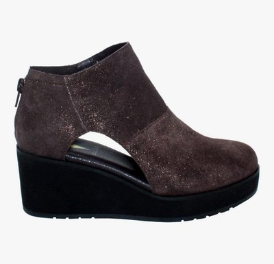Volatile Women s Bianca Ankle Boots Brown Metallic Size 11 M Suede Leather New