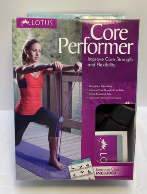 Lotus Core Performer 4-Loop Resistance Tube Cushioned Hand And Foot Loops NEW