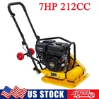 7HP Walk-Behind Vibratory Plate Compactor Rammer Plate Tamper 212cc Gas Engine
