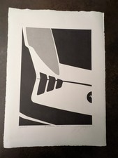 GIORGIETTO GIUGIARO SERIGRAFIA FIRMATA NUMERATA DESIGN 66X48 CM RARA CON DEDICA