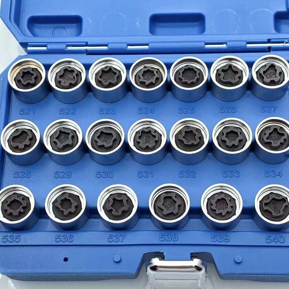 Wheel Lock Lug Nut Anti Theft Screw Lugnut Socket Removal Key For Volkswagen New Foto 3 de 4