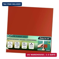 Silicone Rubber Sheet, 12" x 12" x 1/8" Thick Flexible Heat Resistant Gasket Mat