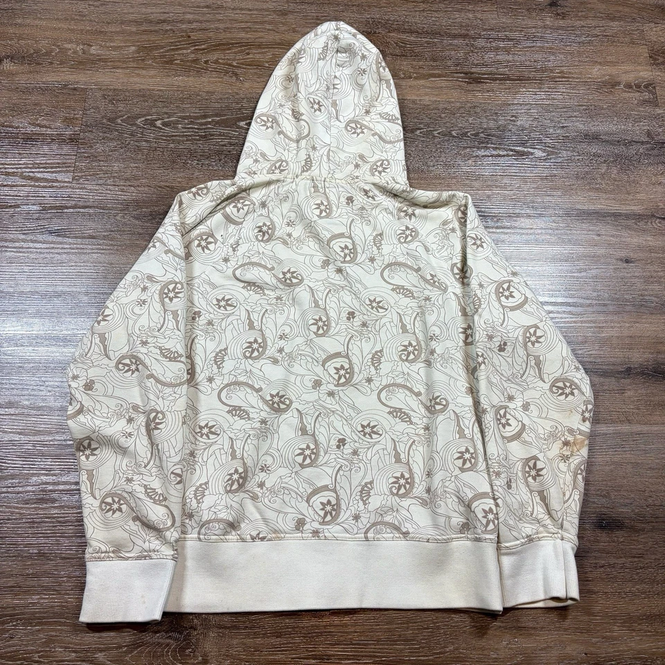 Sudadera con Capucha Vintage Antigua Azul Marino Para Hombre XL Blanca Cremallera Completa Paisley Grunge Jessie Pinkman Foto 4 de 4