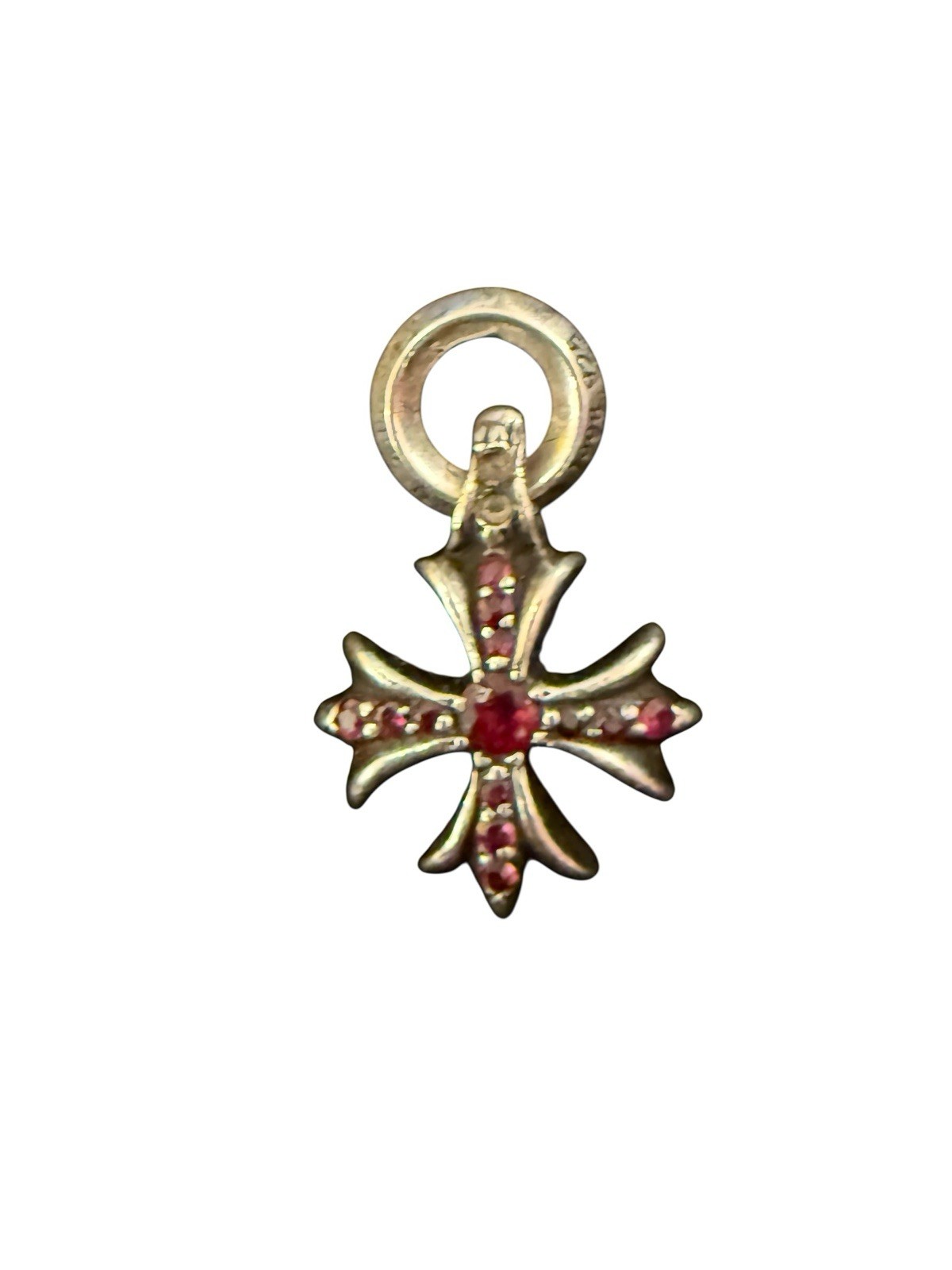 Chrome Hearts .925 Silver / Paved Ruby CH Plus Ch… - image 1